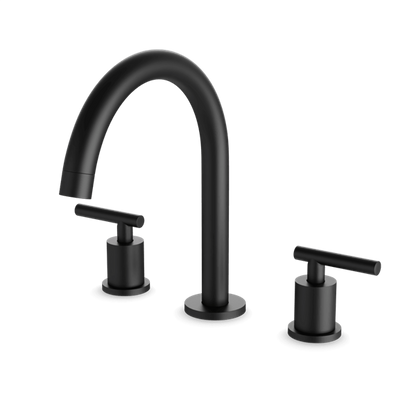 Artos - Opera 3-Hole Deck Mount Tub Filler With Arc Spout & Lever Handles
