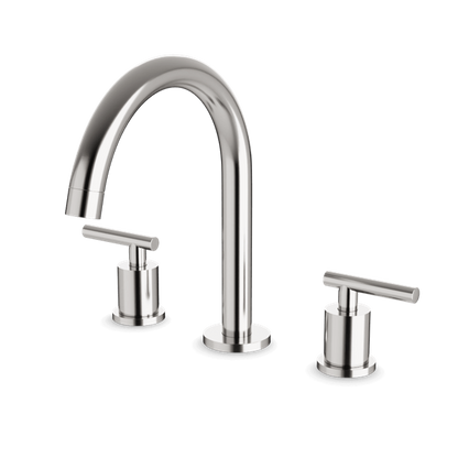Artos - Opera 8 Inch Widespread Bathroom Faucet With Arc Spout & Lever Handles