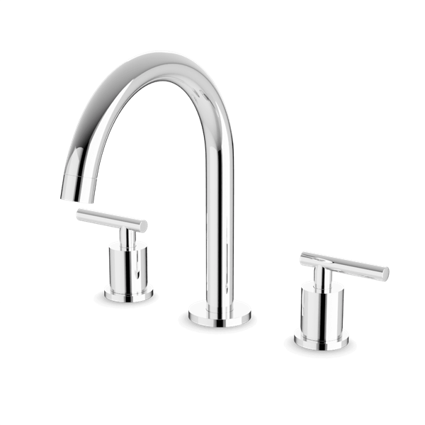 Artos - Opera 8 Inch Widespread Bathroom Faucet With Arc Spout & Lever Handles