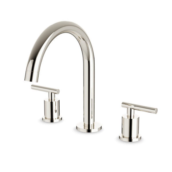 Artos - Opera 3-Hole Deck Mount Tub Filler With Arc Spout & Lever Handles