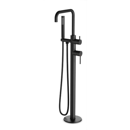 Artos - Opera Floor Mount Tub Filler Trim Kit with Low Spout & Hand Shower