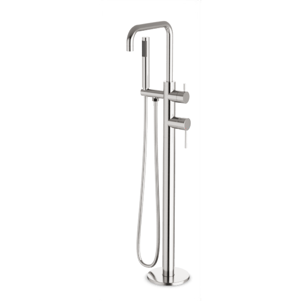 Artos - Opera Floor Mount Tub Filler Trim Kit with Low Spout & Hand Shower