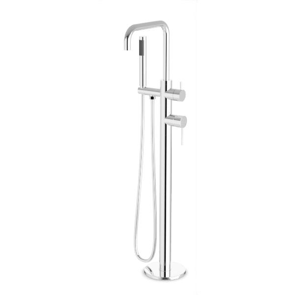 Artos - Opera Floor Mount Tub Filler Trim Kit with Low Spout & Hand Shower