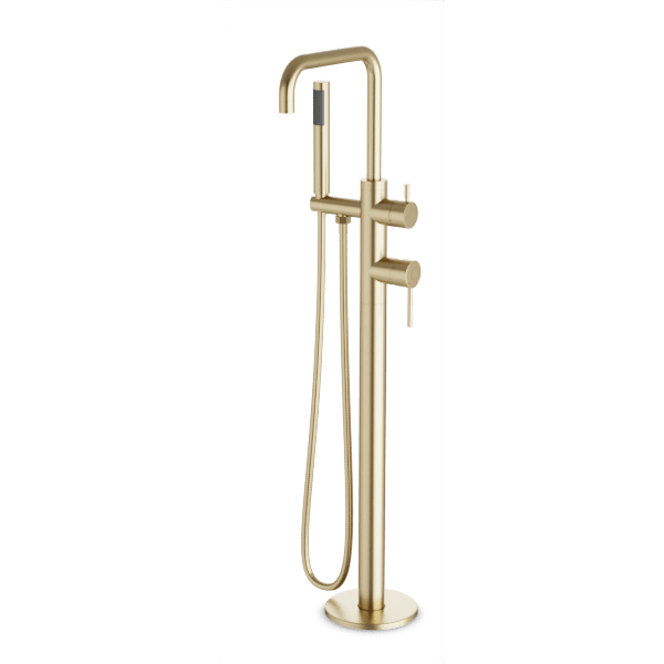 Artos - Opera Floor Mount Tub Filler Trim Kit with Low Spout & Hand Shower
