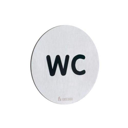 Smedbo - Xtra Wc Sign Wc In Stainless Steel Brushed, Self-Adhesive