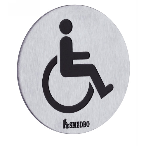 Smedbo - Xtra Wc Sign Invalid In Stainless Steel Brushed, Self-Adhesive
