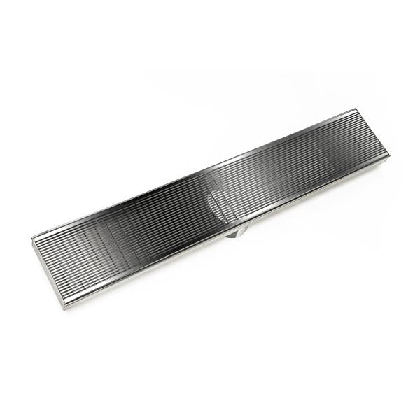 Infinity Drain - 32 Inch FX Series High Flow Complete Kit with Wedge Wire Grate with PVC Drain Body