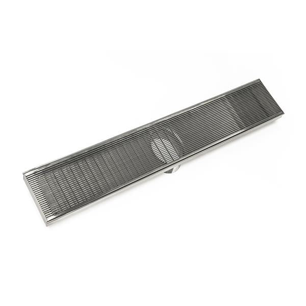 Infinity Drain - 60 Inch FX Series High Flow Complete Kit with Wedge Wire Grate with ABS Drain Body