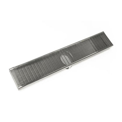 Infinity Drain - 60 Inch FX Series High Flow Complete Kit with Wedge Wire Grate with PVC Drain Body