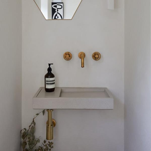 Kast - Flor Mini Concrete Wall Hung Basin - Right-hand basin