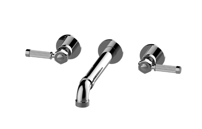 Graff - Vintage Three-Hole Wall-Mounted Tub Filler with 9-3/16 Inch spout - Trim Only