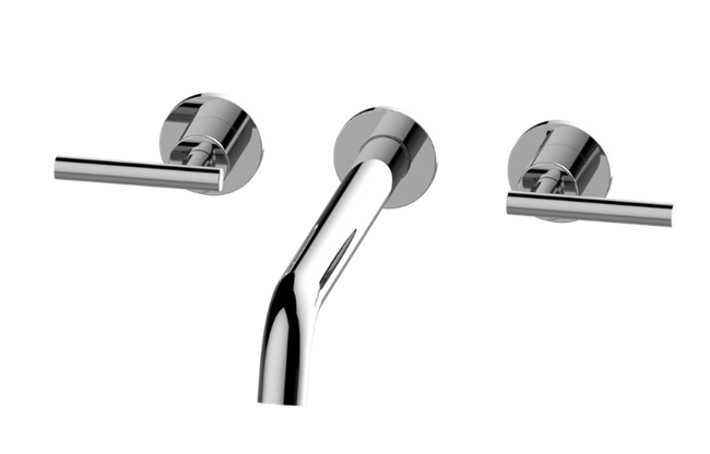 Graff - ME Three-Hole Wall-Mounted Tub Filler with 12 Inch spout - Trim Only
