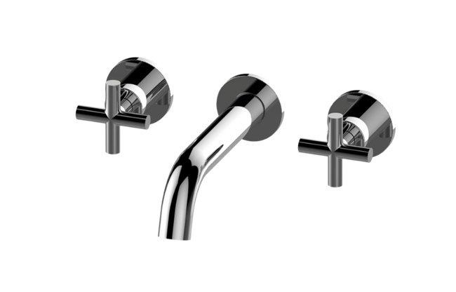 Graff - ME Three-Hole Wall-Mounted Tub Filler with 7-3/16 Inch spout - Trim Only