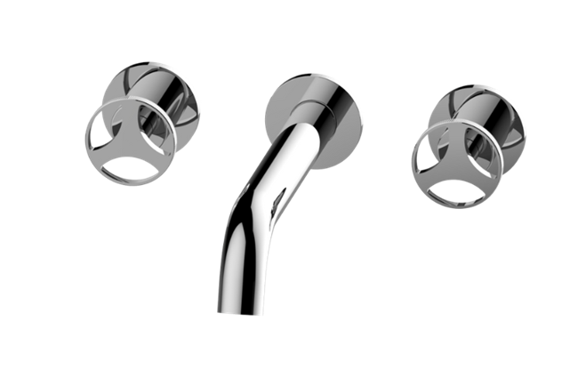 Graff - Harley Three-Hole Wall-Mounted Tub Filler with 9-3/16 Inch spout - Trim Only
