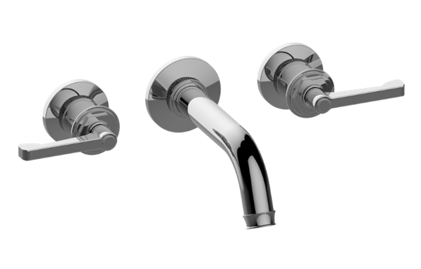 Graff - Vignola Wall-Mounted Lavatory Faucet Lever Handles Marble Insert - Trim Only