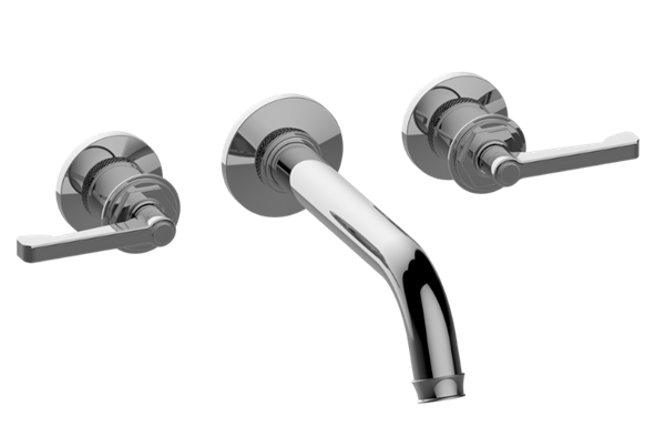 Graff - Vignola Wall-Mounted Lavatory Faucet Lever Handles Marble Insert - Trim Only