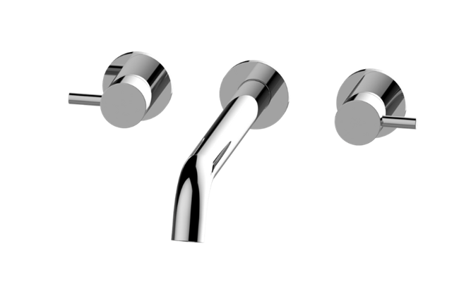 Graff - ME Three-Hole Wall-Mounted Tub Filler with 12 Inch spout - Trim Only