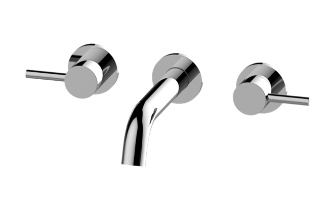 Graff - ME Three-Hole Wall-Mounted Tub Filler with 7-3/16 Inch spout - Trim Only