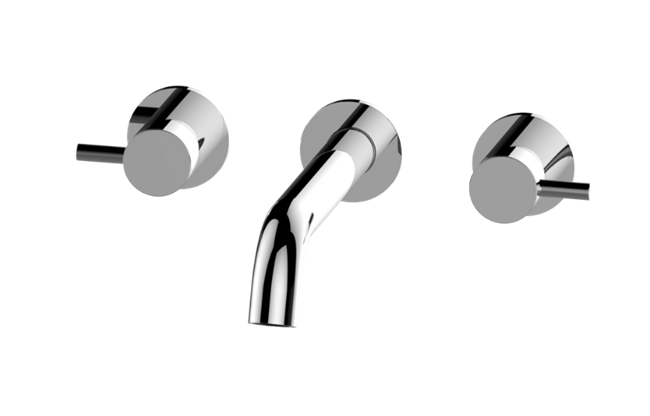 Graff - ME Three-Hole Wall-Mounted Tub Filler with 9-3/16 Inch spout - Trim Only