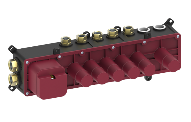 Graff - Riva Thermostatic 5-Button Broad Knob Rough Valve