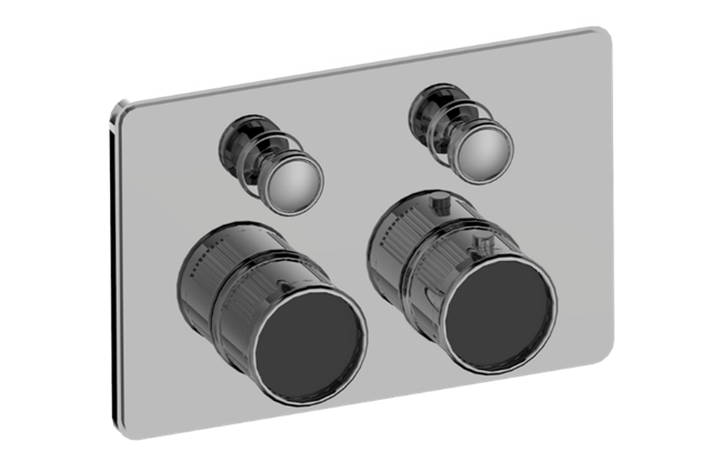 Graff - Riva Traditional 2-Button Fluted Knurl Compact Trim