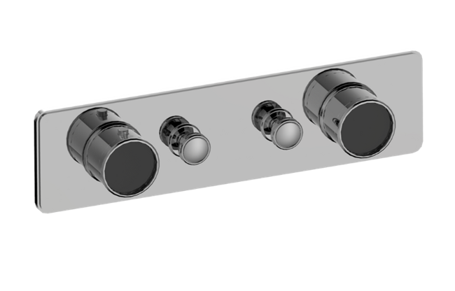 Graff - Riva Traditional 2-Button Split Knob Horizontal Trim