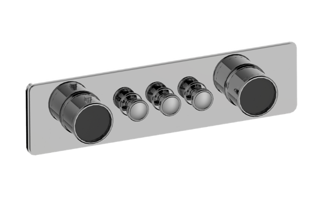 Graff - Riva Traditional 3-Button Split Knob Horizontal Trim