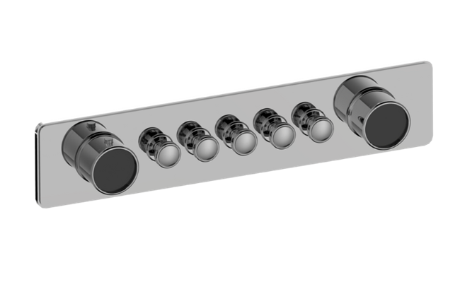 Graff - Riva Traditional 5-Button Split Knob Horizontal Trim