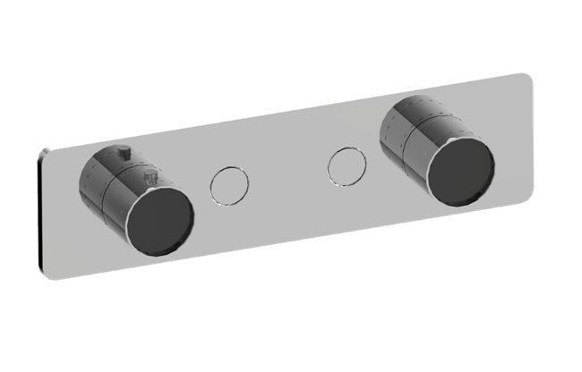 Graff - Riva Contemporary 2-Button Split Knob Horizontal Trim