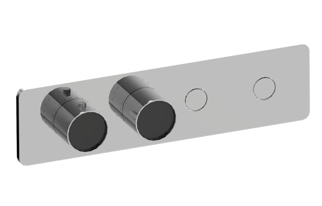 Graff - Riva Contemporary 2-Button Paired Knob Horizontal Trim