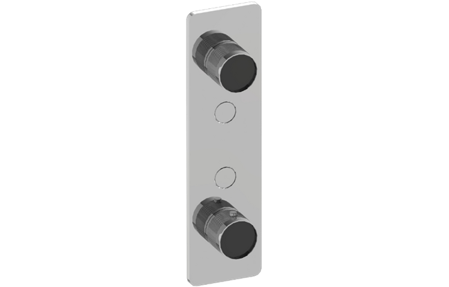 Graff - Riva Contemporary 2-Button Split Knob Diamond Knurl Vertical Trim