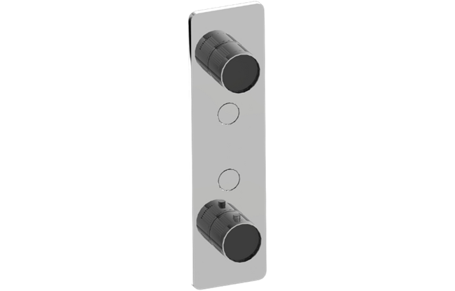 Graff - Riva Contemporary 2-Button Split Knob Fluted Knurl Vertical Trim