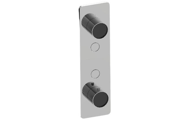 Graff - Riva Contemporary 2-Button Split Knob Vertical Trim