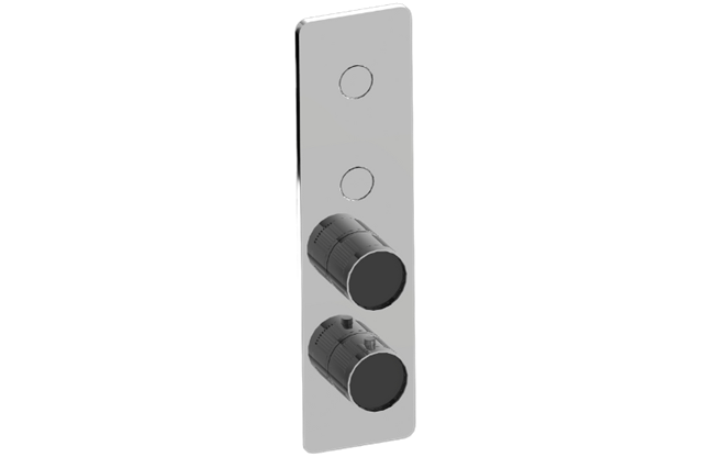 Graff - Riva Contemporary 2-Button Paired Knob Fluted Knurl Vertical Trim