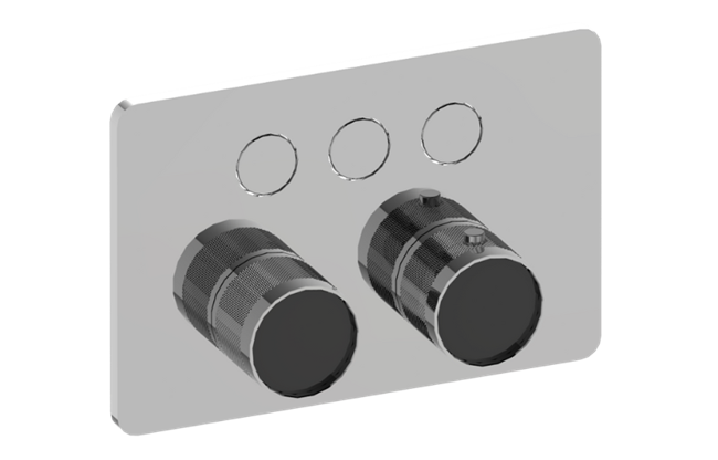 Graff - Riva Contemporary 3-Button Fluted Knurl Compact Trim