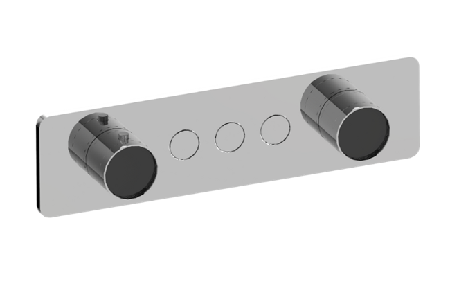 Graff - Riva Contemporary 3-Button Split Knob Horizontal Trim
