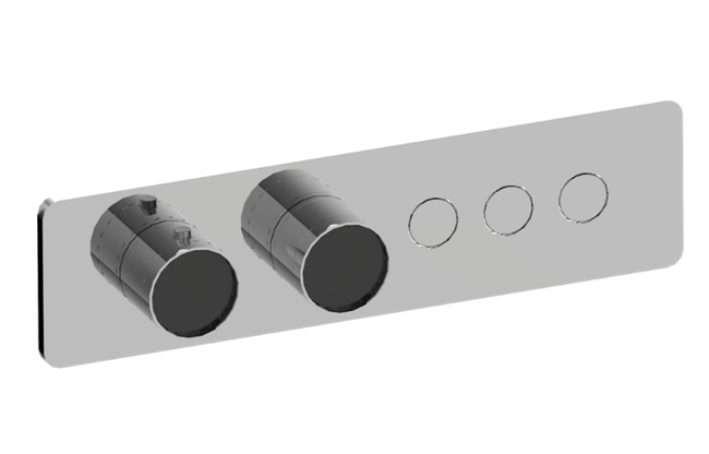 Graff - Riva Contemporary 3-Button Paired Knob Horizontal Trim