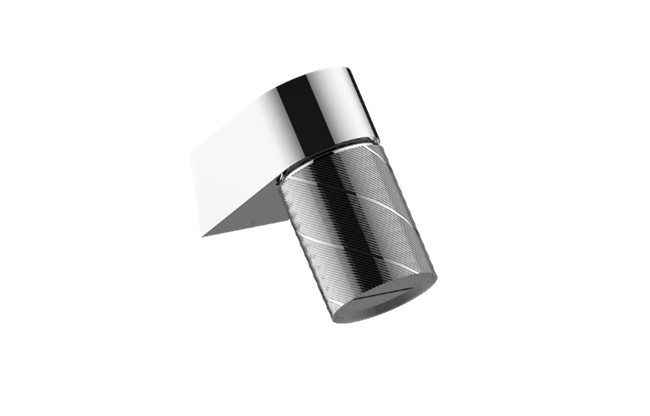 Graff - Riva Wall-Mount Contemporary Oblique Knurl Cascade Showerhead
