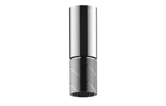 Graff - Riva Ceiling-Mount Contemporary Oblique Knurl Showerhead