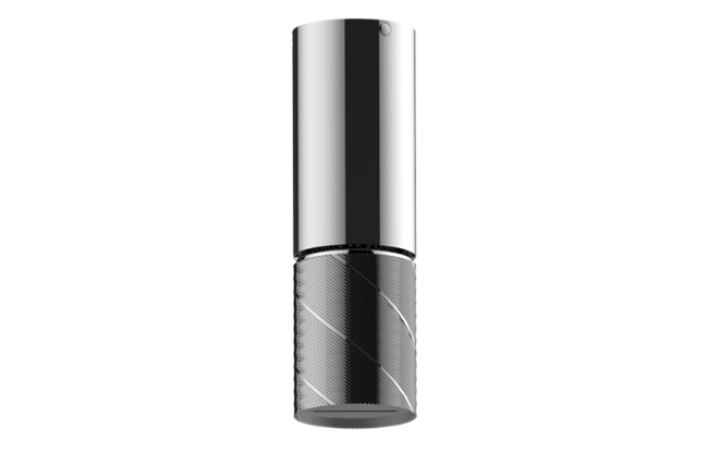 Graff - Riva Ceiling-Mount Contemporary Oblique Knurl Cascade Showerhead