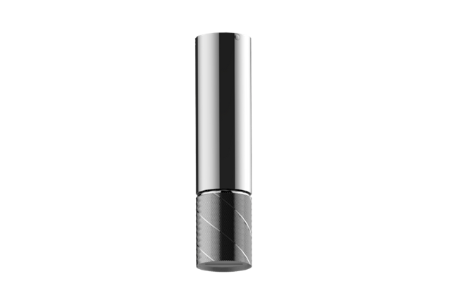 Graff - Riva Ceiling-Mount Contemporary Oblique Knurl Cascade Showerhead