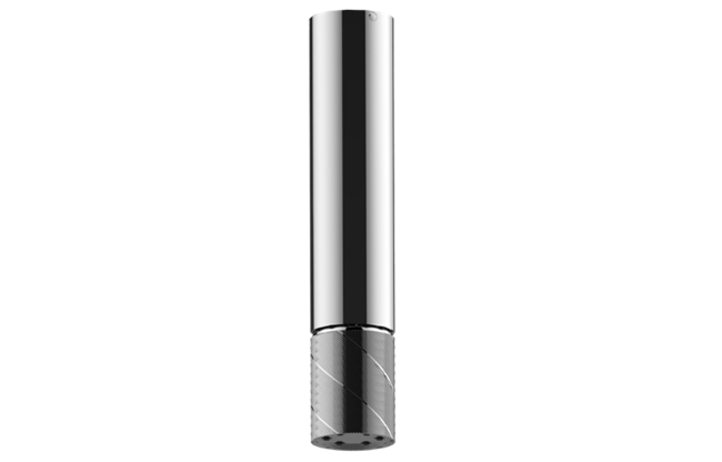 Graff - Riva Ceiling-Mount Contemporary Oblique Knurl 6-Jet Showerhead