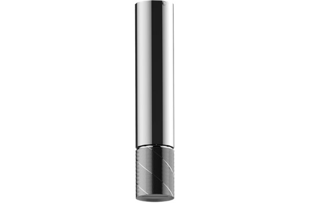 Graff - Riva Ceiling-Mount Contemporary Oblique Knurl Cascade Showerhead