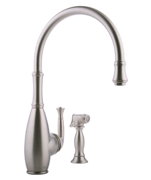 Clearance Graff - Duxbury Single Lever Kitchen Faucet with Spray Steelnox