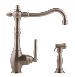 Clearance Graff - Corsica Single Lever Kitchen Faucet with Spray Brushed Nickel