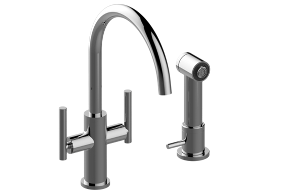 Graff - Sospiro Single-Hole Two-Handle Bar/Prep Faucet with Independent Side Spray