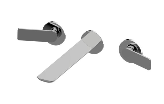 Graff - Sento Three-Hole Wall-Mounted Tub Filler with 9 Inch spout - Trim Only