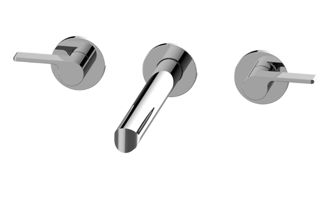 Graff - Terra Three-Hole Wall-Mounted Tub Filler with 9-1/2 Inch spout - Trim Only