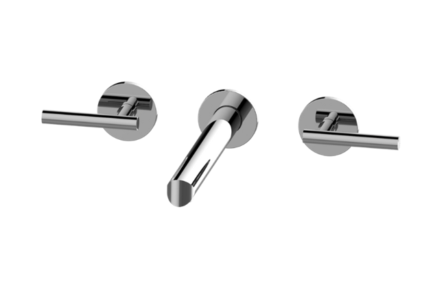 Graff - Terra Three-Hole Wall-Mounted Tub Filler with 9-1/2 Inch spout - Trim Only
