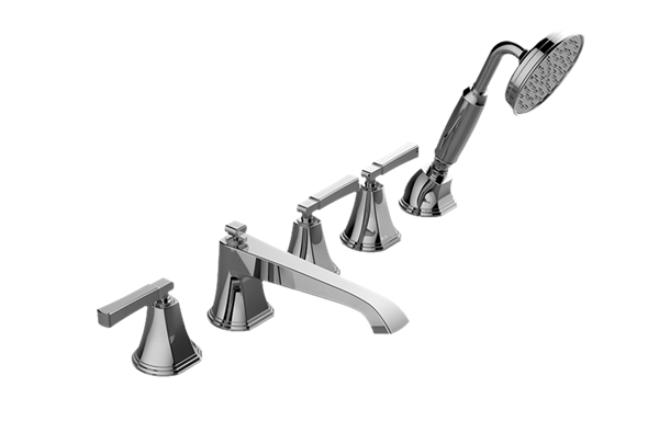 Graff - Finezza UNO Roman Tub Set w/Handshower w/Lever Handle (Rough and Trim)